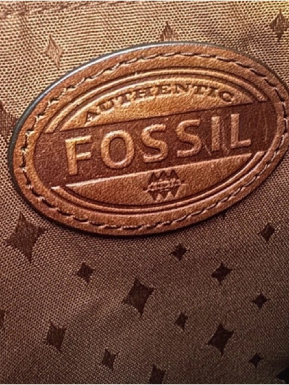 Fossil Mint Green Leather Shoulder Bag with Brown Accents - Picture 10 of 12